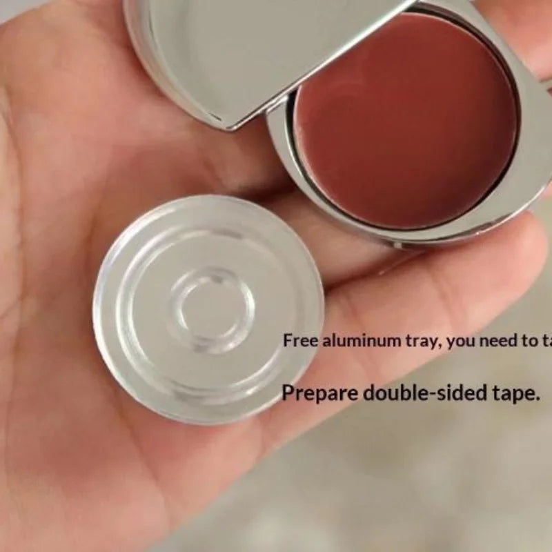 1/2Pcs Zinc Alloy Moon Shaped Balm Storage Box Slide Lid Portable Refillable Solid Perfume Case for Daily Outdoor Use Oasis Select