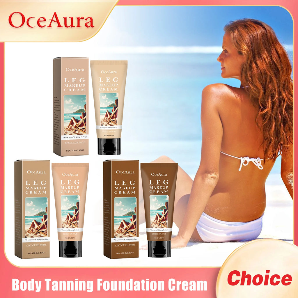 100ml Leg Makeup Lotion Even Skin Tone Body Foundation Waterproof Long Lasting Concealer Bronze Body Tanning Cream Foundation Oasis Select