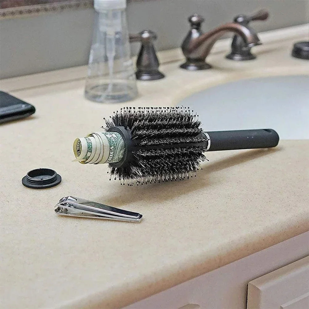 Hair Comb Secret Stash Hidden Safe Diversion Brush Key Safe Box Hiding Diamond Jewelry Storage Discreet Secret Removable Lid Oasis Select