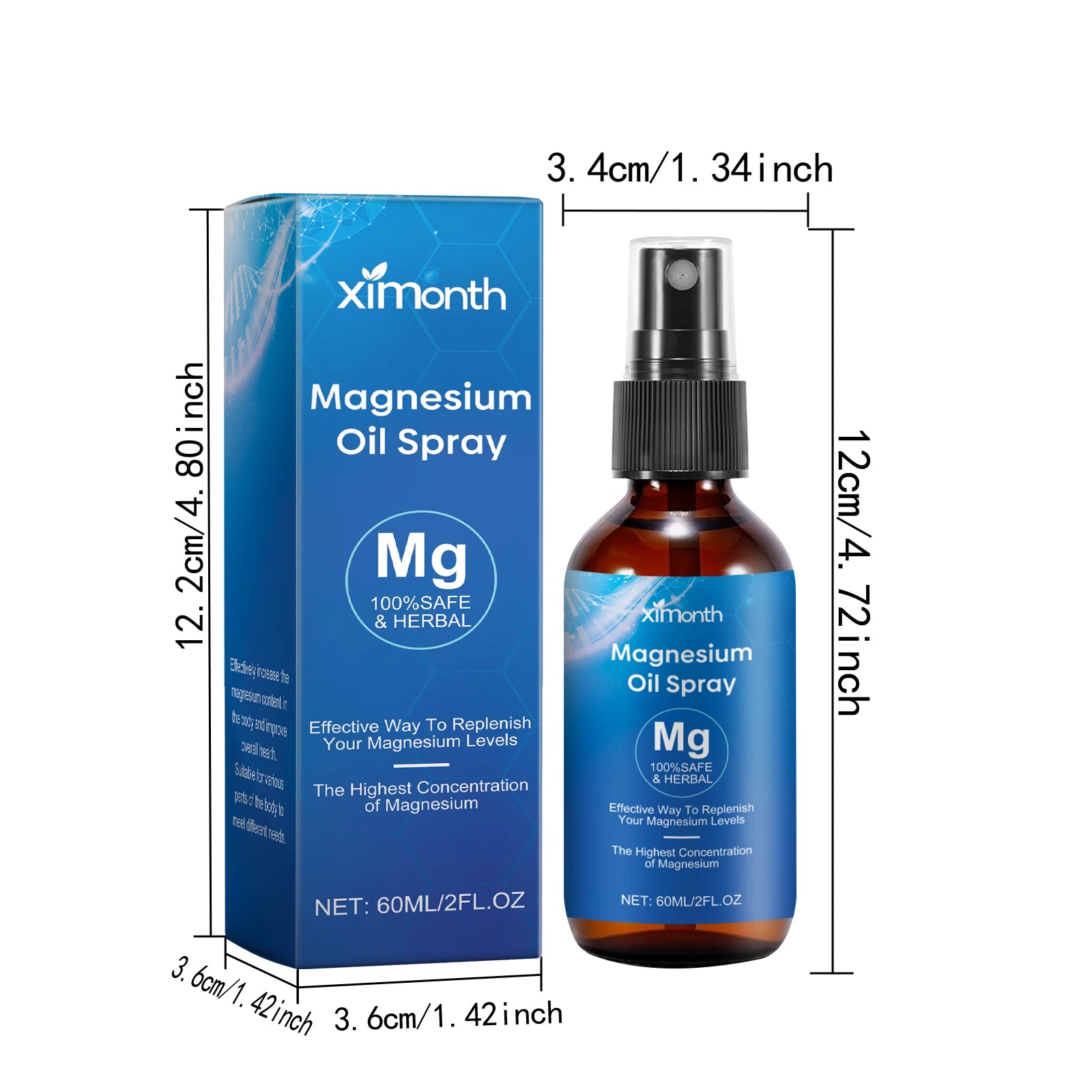 Essential Oil Magnesium Spray Relieves Muscle Body Pain Smoothes Softens Skin Magnesium Oil Spray Relaxation Better Sleep Care Oasis Select