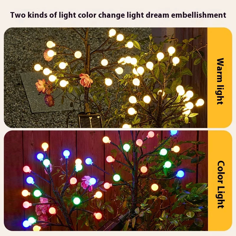 LED Solar Waterproof Round Ball Branch Light, A Cross-border Bestseller for Garden and Outdoor Lawn Ground Insert Lights Oasis Select