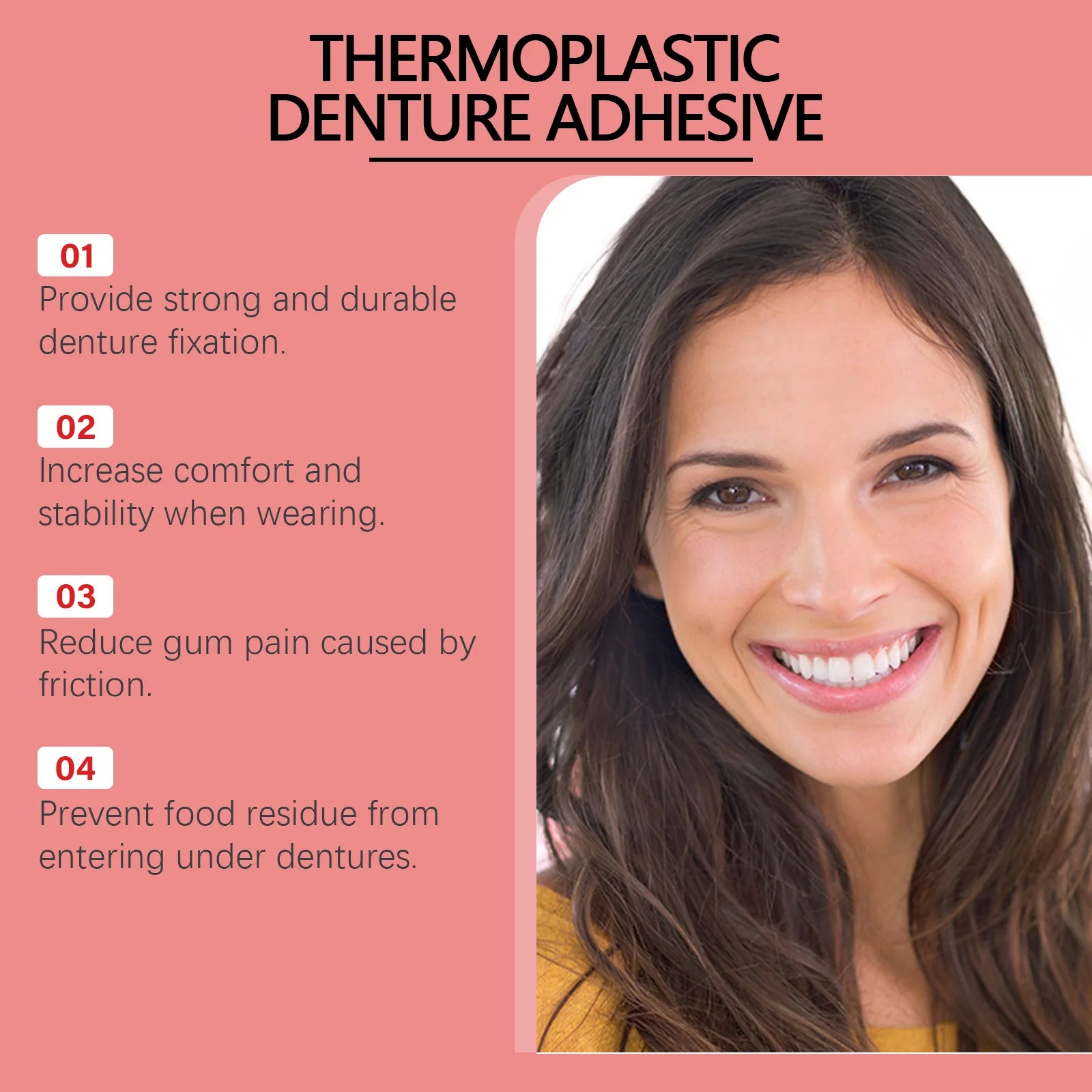 Comfort Denture Adhesives Glue Teeth Care Thermoplastic Denture Silicone Reline Kit Adhesive Cushion Friction Fixed Dentures Oasis Select