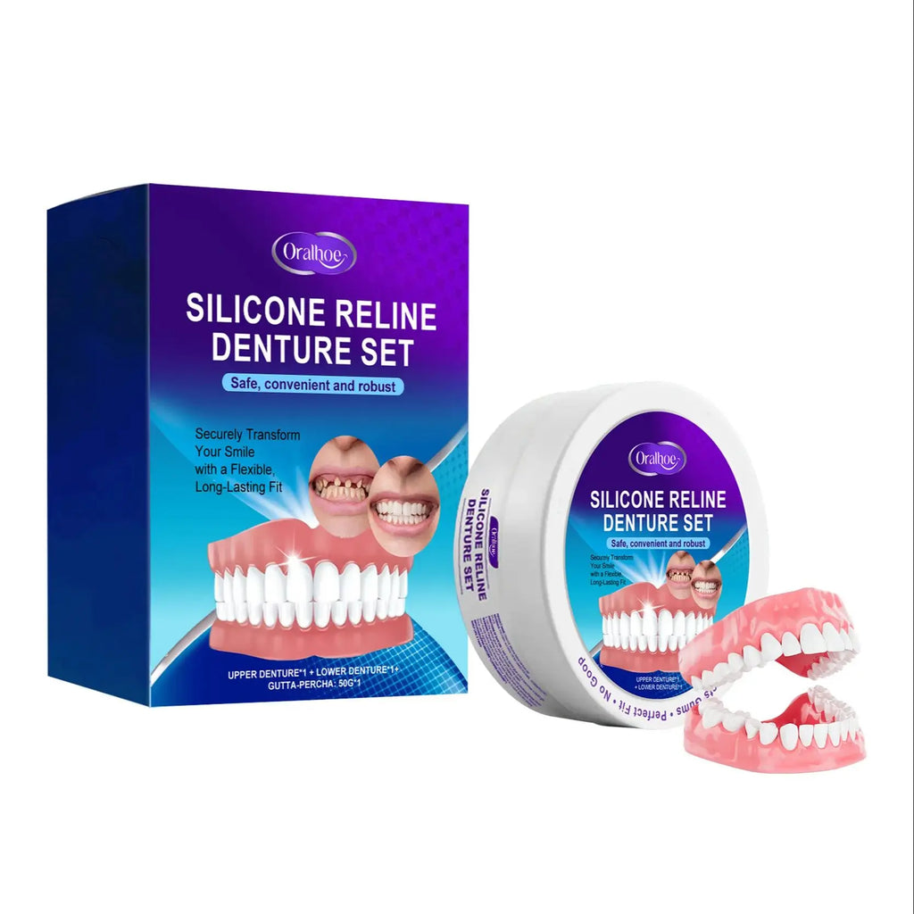 Silicone Temporary Denture Kit – Adjustable False Teeth Smile Temporary Denture Kit Oasis Select 1set boxed