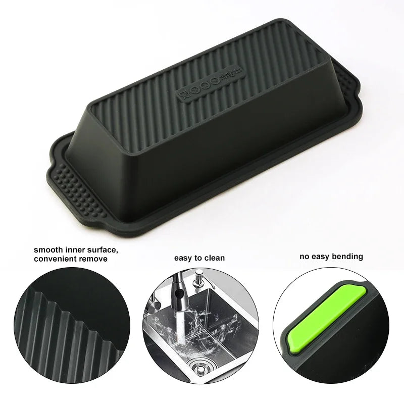 Rectangular Silicone Bread Pan Mold Toast Bread Mold Cake Tray Long Square Cake Mould Bakeware Non-stick Baking Tools Oasis Select