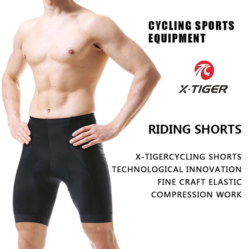 X-TIGER Cycling Shorts 5D Gel Padded Mountain Road Anti-slip Leggings Men Breathable Bicycle Shorts Cycling Half Pants Tights Oasis Select
