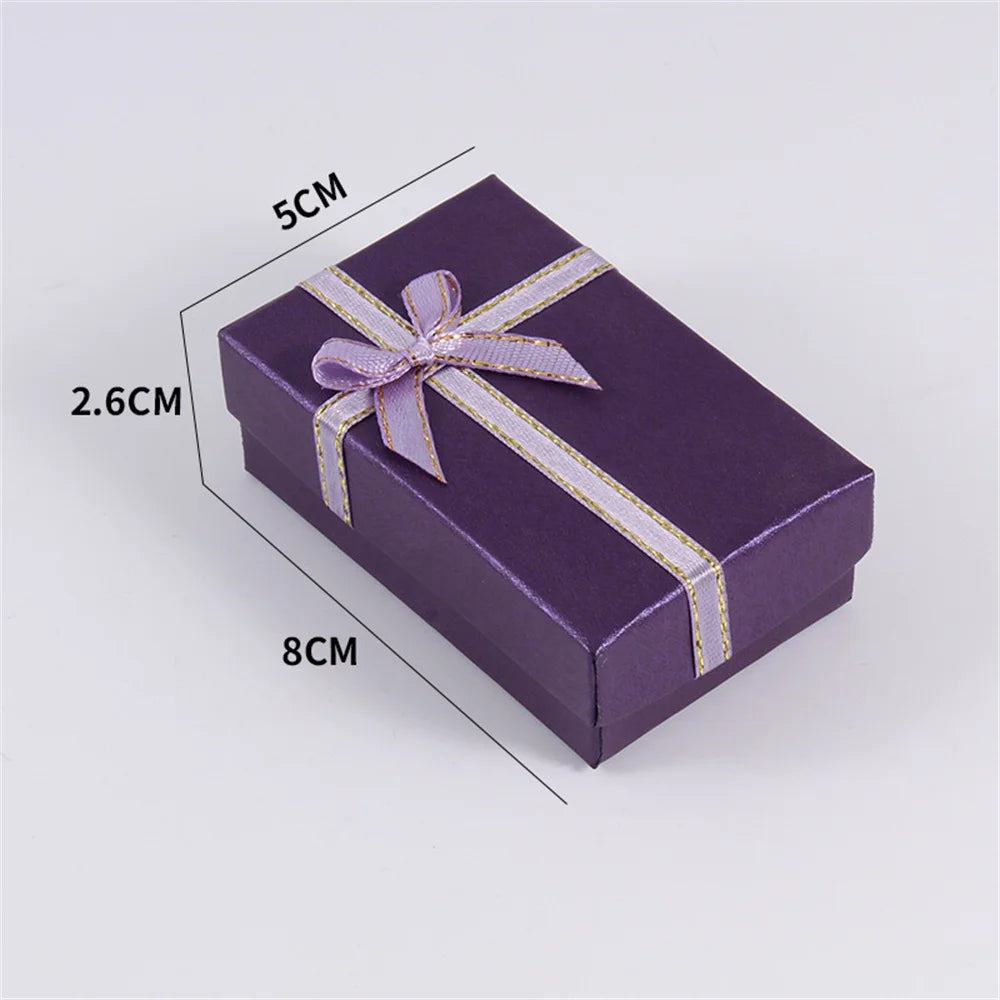 Jewelry Box For Engagement Ring Earrings Necklace Bracelet Bowknot Box Earrings Bracelets Boxes Shape Gift Packing Party Supply Oasis Select Purple Other