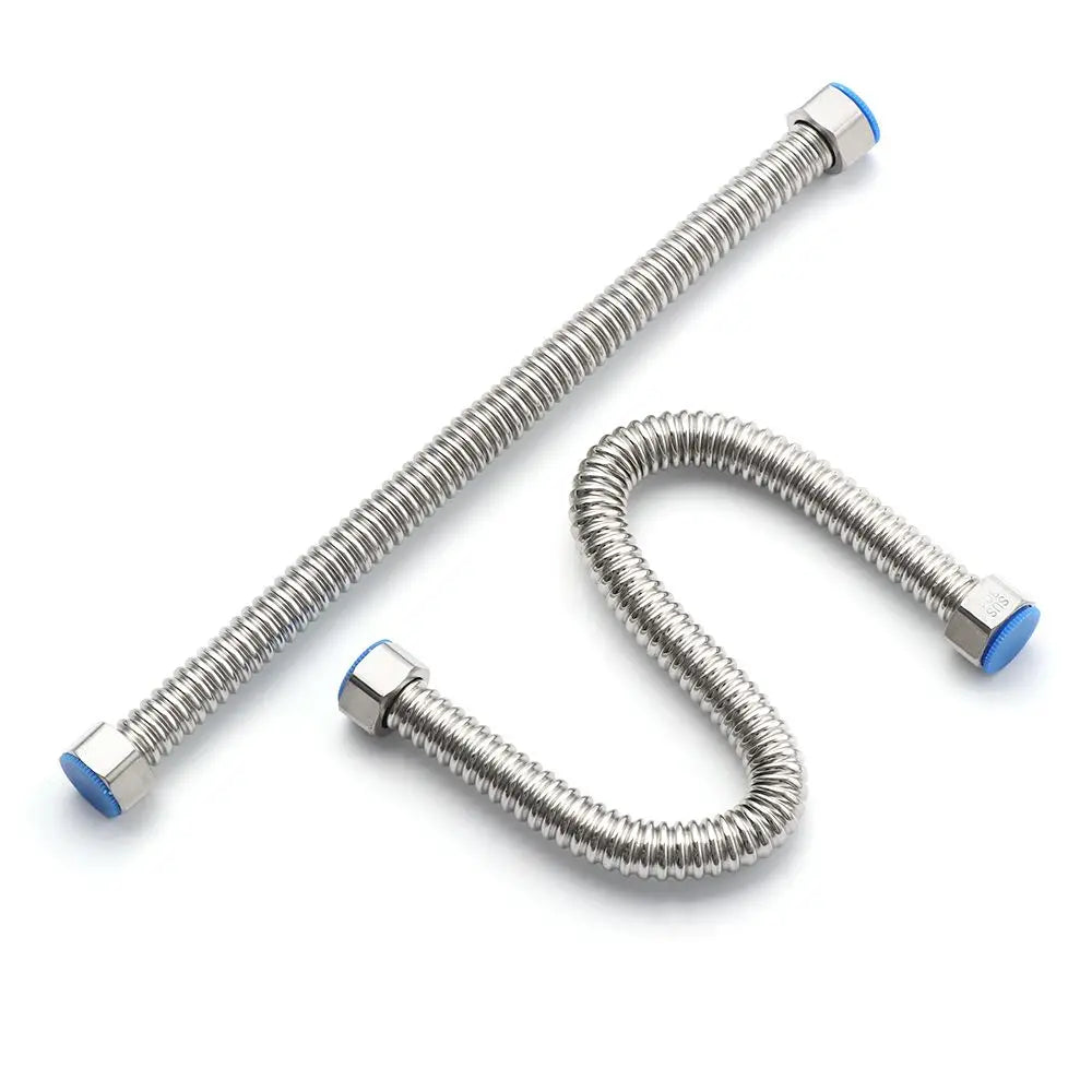 G1/2" Useful Home Durable Stainless Steel Plumbing Corrugated Pipe Hose Tube Water Heater Connector Oasis Select