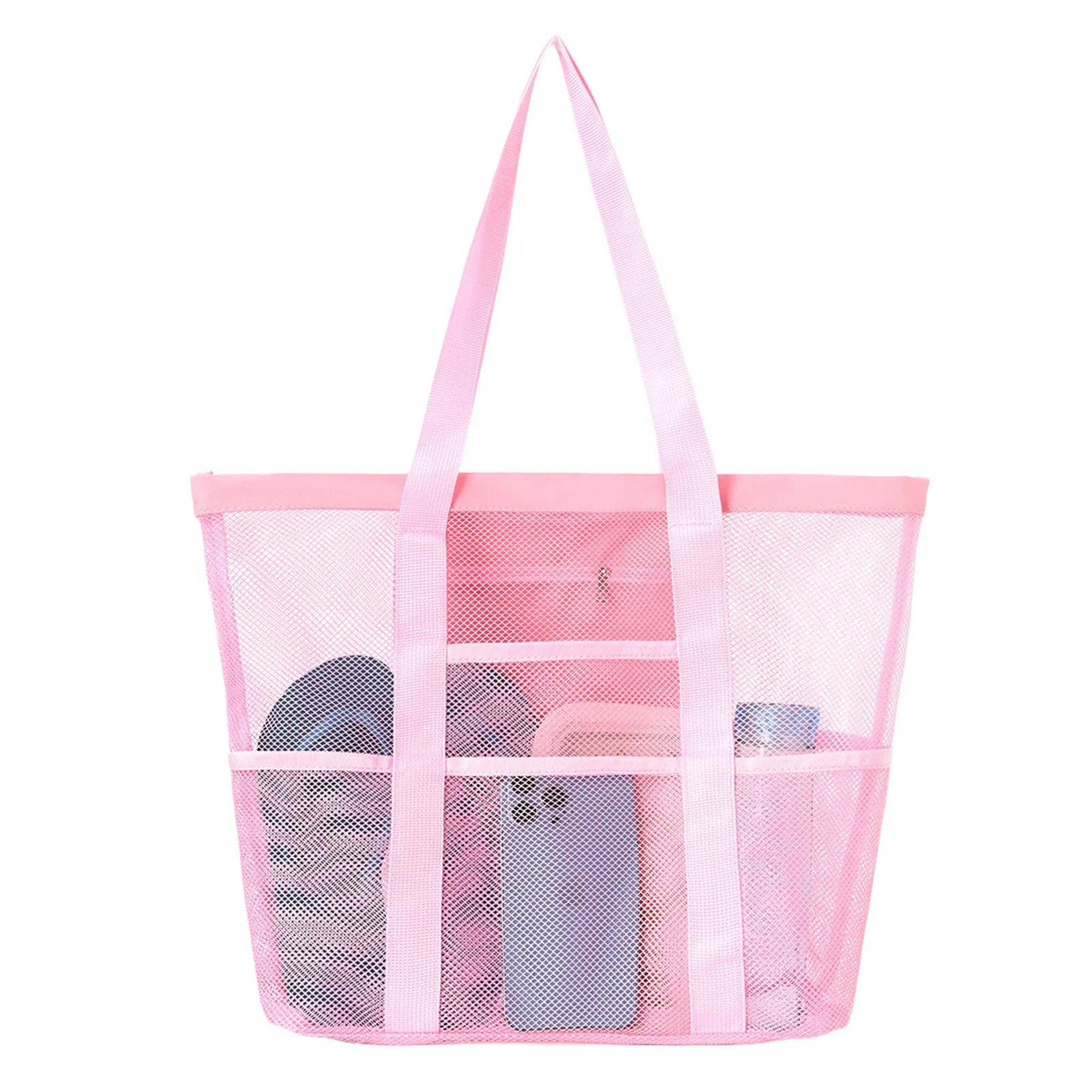 Mesh Beach Tote Bag | Large Multi-Pocket Pool & Travel Bag