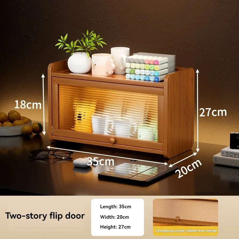 Kitchen countertop seasoning rack storage shelf, product sorting rack, layered multifunctional storage cabinet, dust-proof cabin Oasis Select 2 layers-35