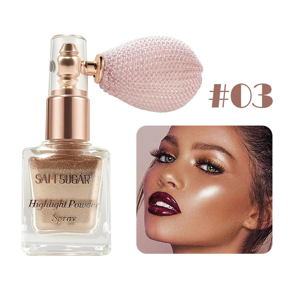 SAM SUGAR Fine Glitter Highlighter Spray – Face & Body Shimmer