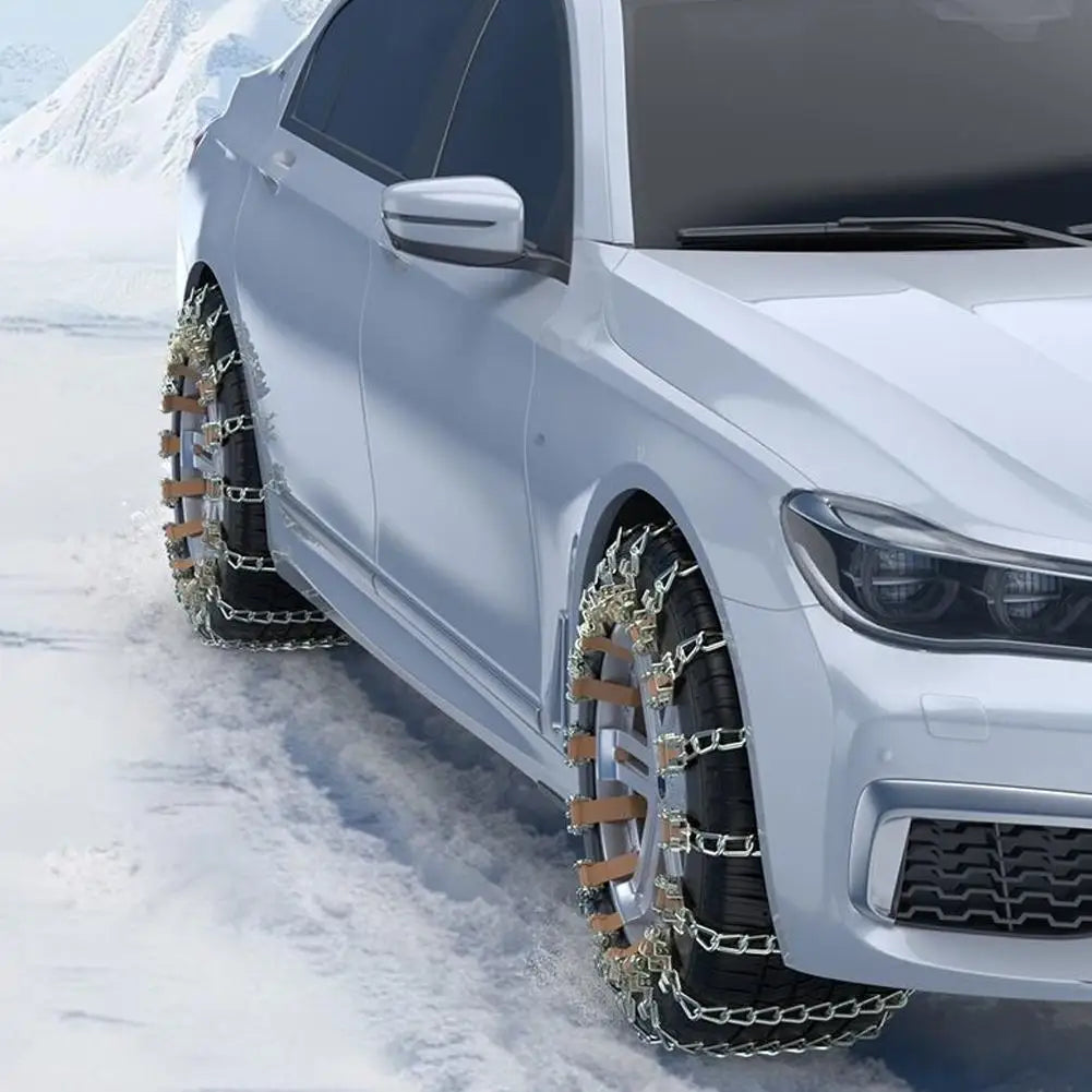 Manganese Steel Snow Chains for Car Truck SUV – 2/4pcs Anti-Skid