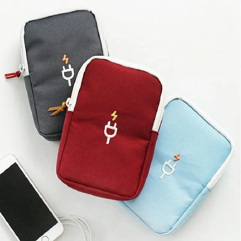 Travel Electronics Organizer Bag – Cables, Power Bank & Earphones