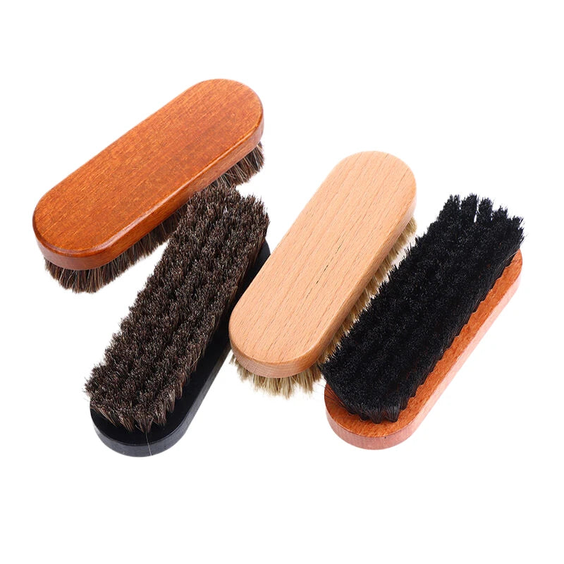 1PC Handle Dashboard Details Polishing And Cleaning Brush Horse Hair Wood Brush Leather Shoe Care And Cleaning Shoe Brush Oasis Select
