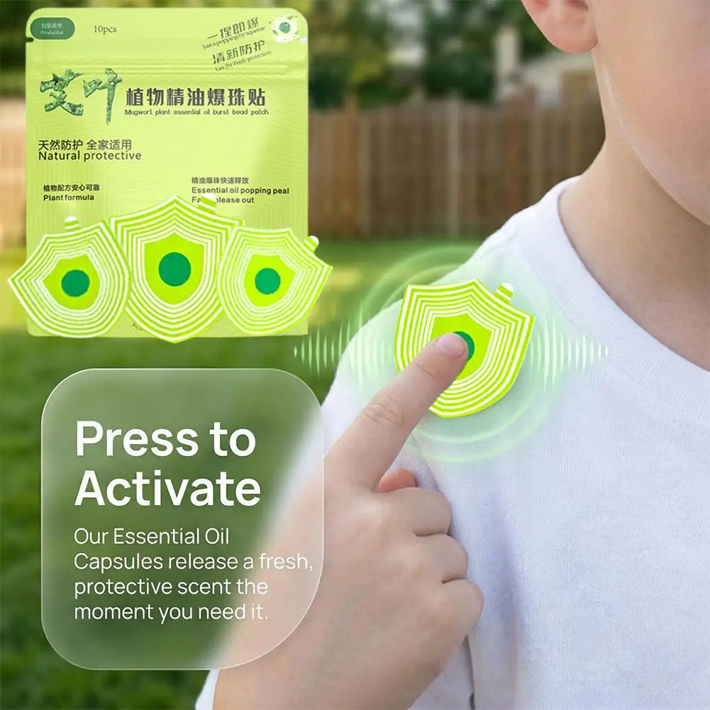10-Pack DEET-Free Mosquito Repellent Patches | Natural Essential Oil Mosquito Repellent Patches Oasis Select