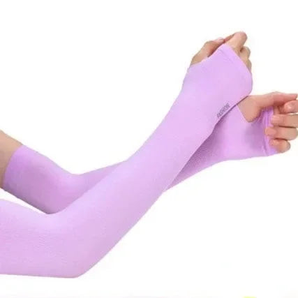 1/2pair Unisex Arm Guards for Men Women, Sleeve Warmers, Sports Sleeves, UV Sun Protection, Hand Cover, Support, Running Fishing Oasis Select 1pair purple-B