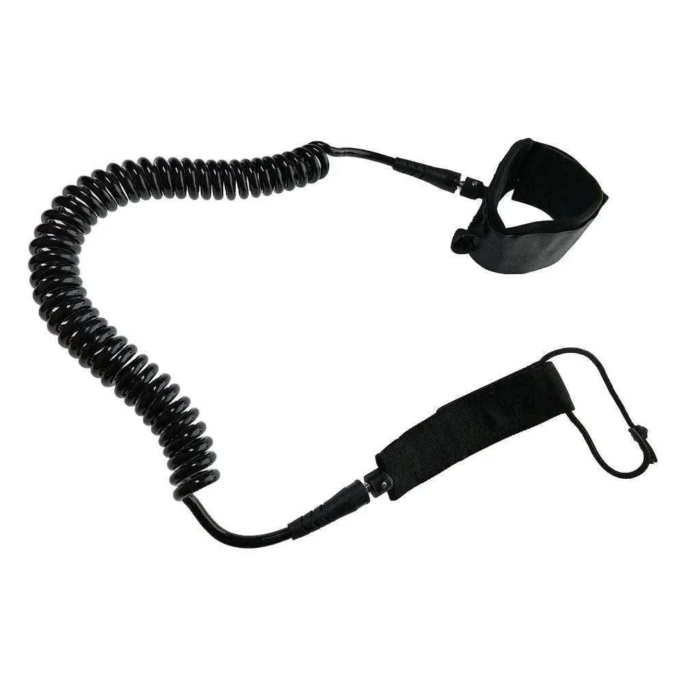 7MM 10 Feet Coiled Surfboard Leash SUP Paddle Board Ankle Leash Sup Board Foot Leg Cuff Rope Surfboard Raft Traction Rope Oasis Select