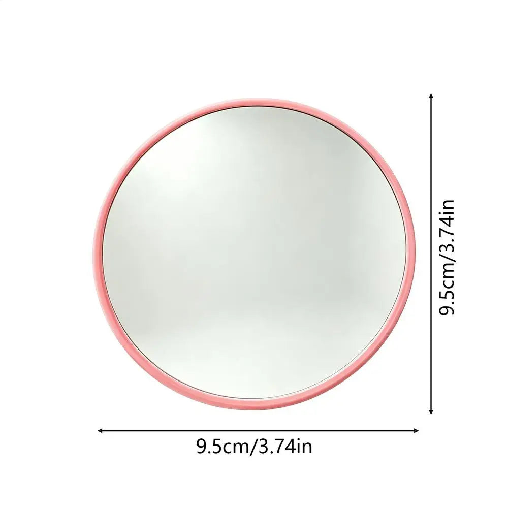 9.5cm Mini Round Mirror Travel Selfie Mirrors Portable Convex Wide-angle Spherical Mirror for IPhone Vlogging Convex Mirror Oasis Select Pinks 9.5cm