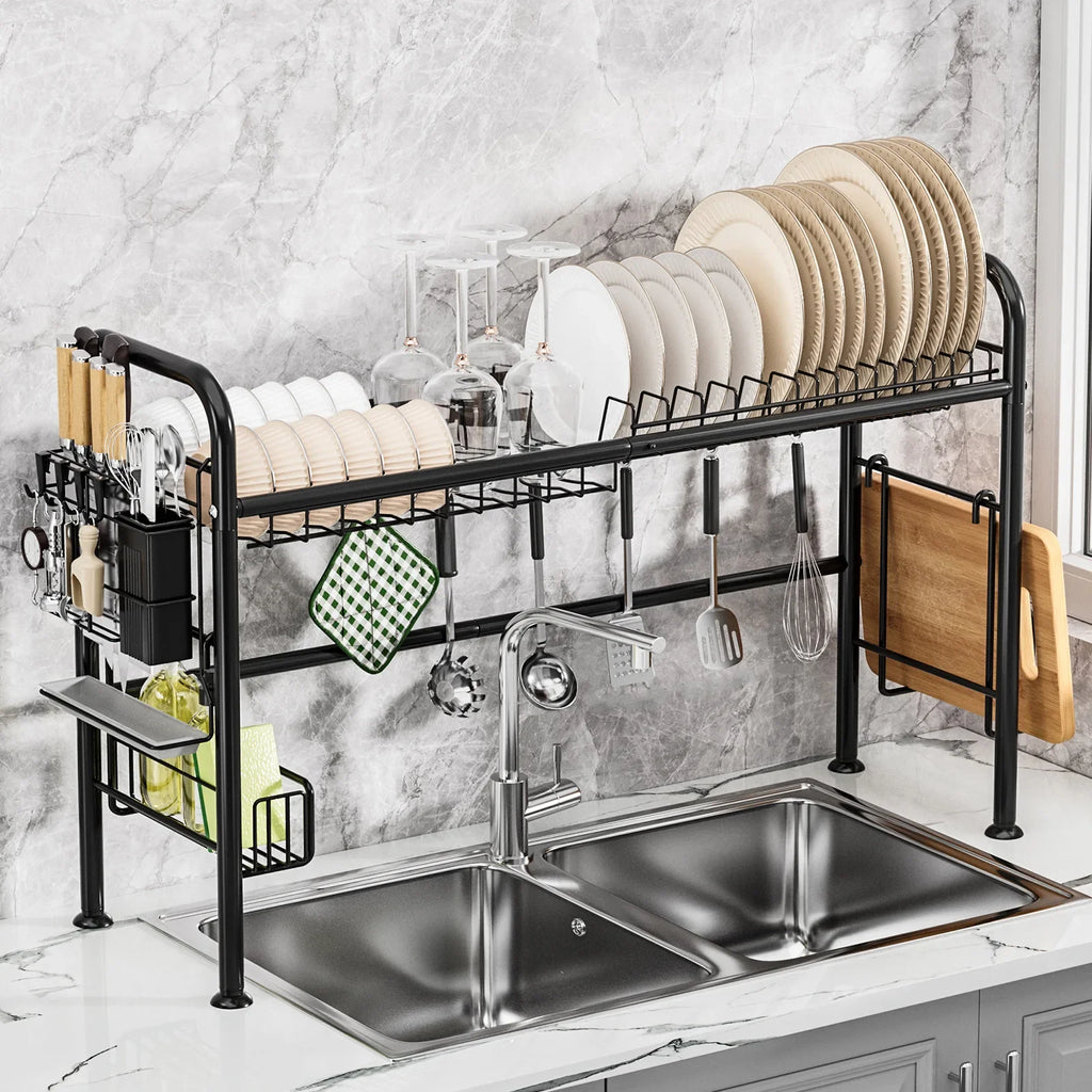 Kitchen Sink Shelf Kitchen Utensils Knife Holder Tableware Drain Holder Bowl Holder Countertop Dish Storage Rack Oasis Select