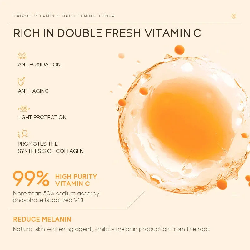 LAIKOU Vitamin C Brightening Toner 100ml | Korean Skincare