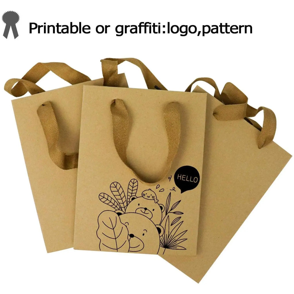 10/20pcs Kraft paper gift bags, Christmas, Halloween, back to school, parties, birthday gifts, anniversaries, weddings, lovers Oasis Select