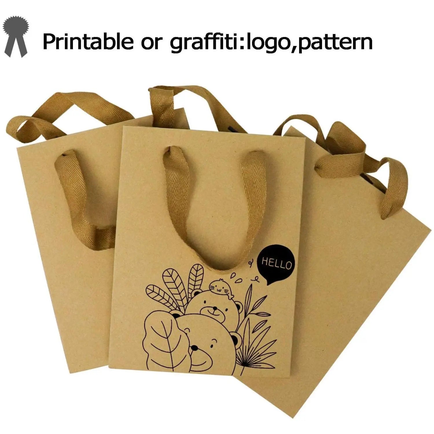 10/20pcs Kraft paper gift bags, Christmas, Halloween, back to school, parties, birthday gifts, anniversaries, weddings, lovers Oasis Select
