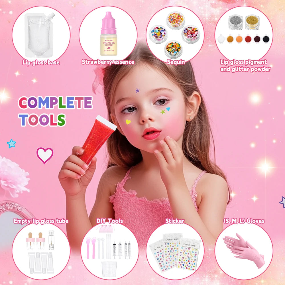DIY Lip Gloss Making Kit – Glitter & Moisturizing Set for Girls DIY Lip Gloss Kit Oasis Select
