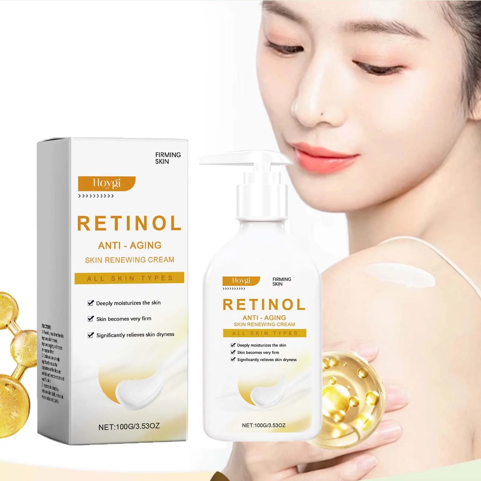 Hoygi Retinol Firming Cream – Anti-Aging & Skin Tightening Retinol Firming Cream Oasis Select