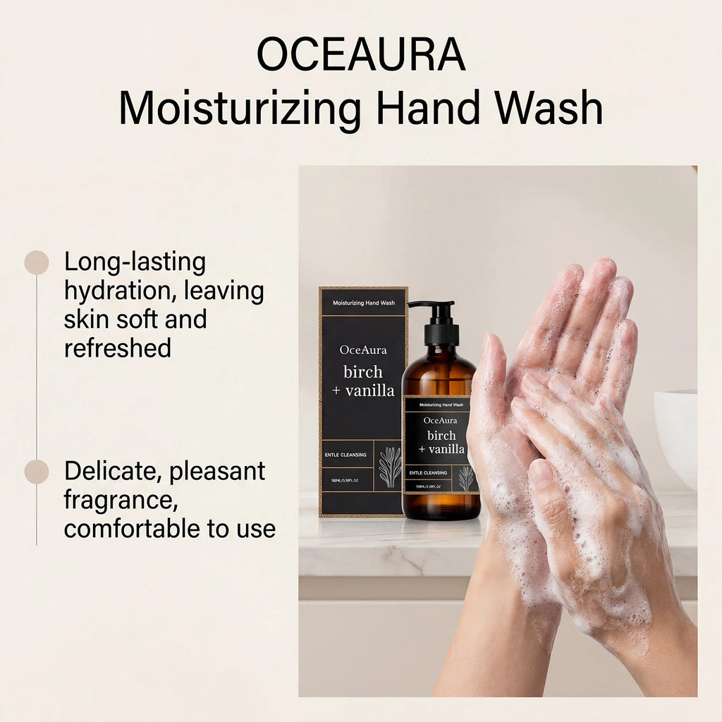Moisturizing Hand Wash Vanilla Extract Nourishing Liquid Soap Gentle Cleansing Hand Soap for Daily Use Soft Hands Family Care Oasis Select