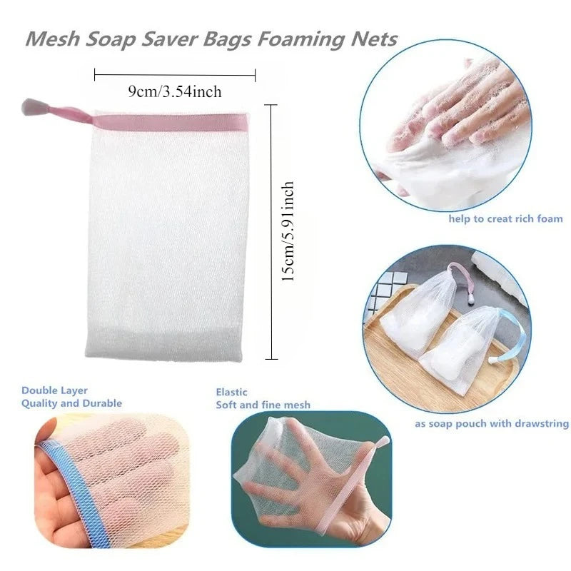 Soap Foaming Net Bag | Mesh Bubble Maker 10 Pack Soap Foaming Mesh Bag Oasis Select