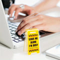 Acrylic Desk Sign "Leave Me Alone, I'm Busy" - Humorous Office Decor, Unisex Gift for Coworkers, Versatile Room Decor Oasis Select YELLOW