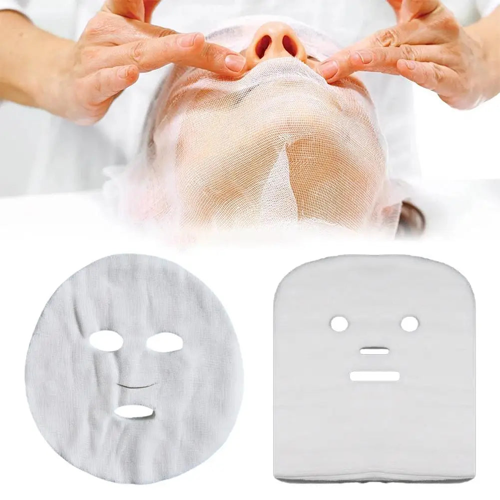 50pcs Soft Gauze Beauty Salon Apply Soft Mask Beauty Gauze Block Disposable Mask Special Face Mask Skin Management Soft Mask Oasis Select