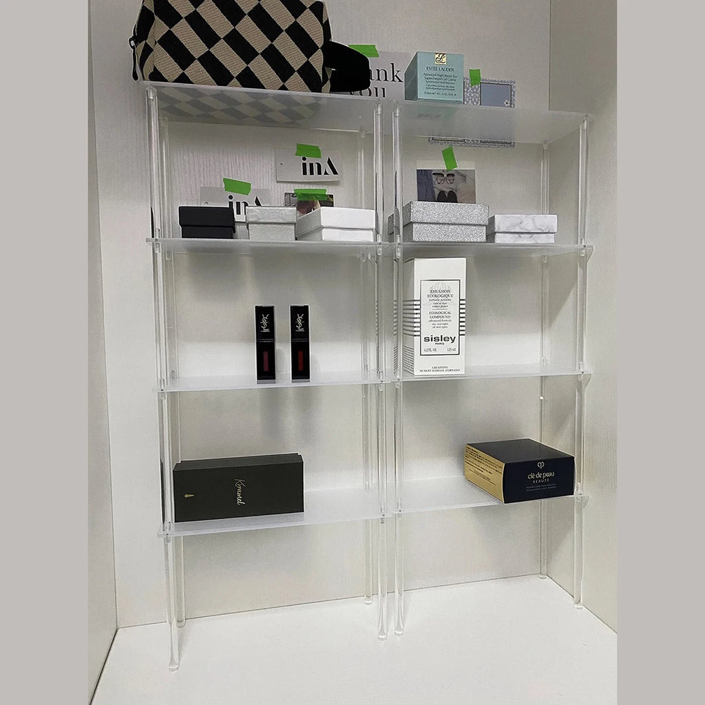 Acrylic Multi-Layer Cosmetics & Perfume Display Shelf Rack