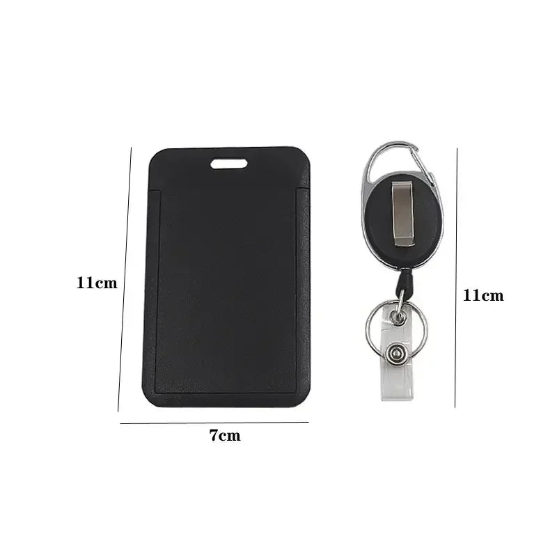 Work Permit Card Set - Rope Retractable Neck Hanging Document Card Set - Chest Tag Access Control Hard Shell Protective Set Oasis Select
