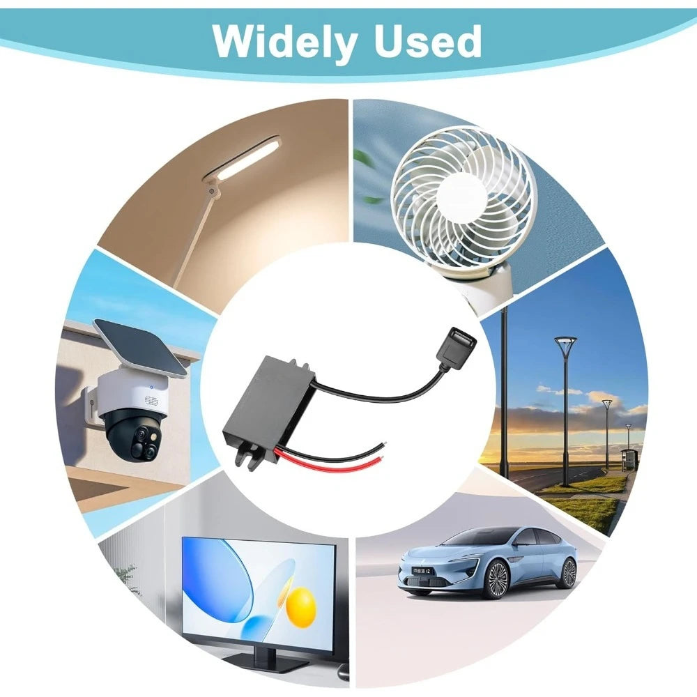 DC/DC 12V To 5V 3A 15W Step-Down Power Converter USB Female Interface Buck Module Power Adapter Regulator Car Power Converter Oasis Select