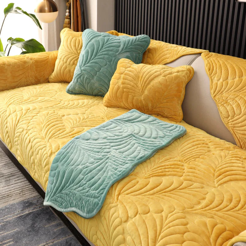 Nordic simple sofa cushion winter Dutch short plush cushion cushion cover non slip thickened sofa cover cover sofa Oasis Select