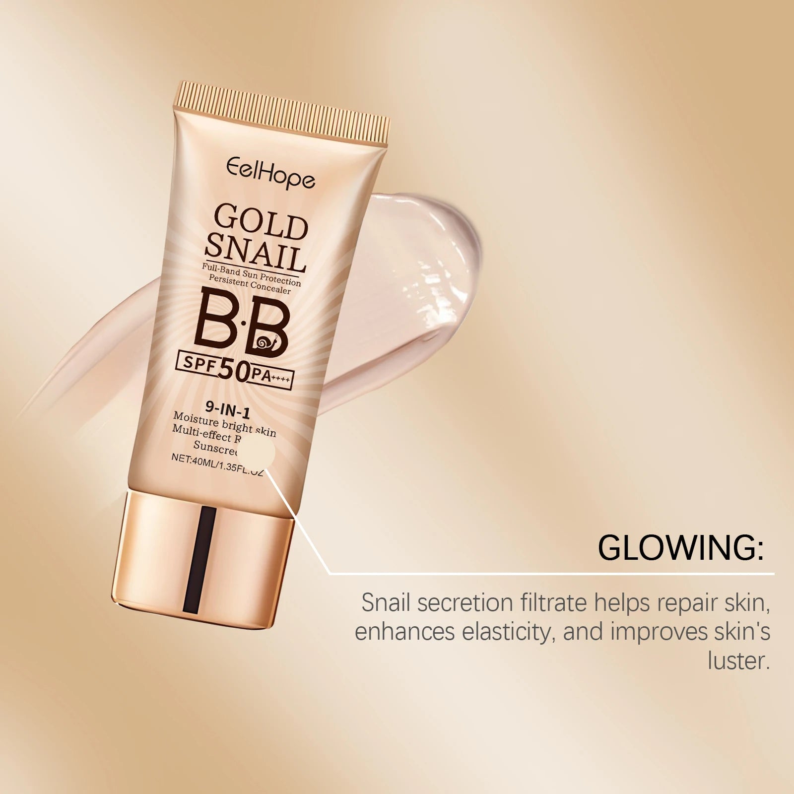 Eelhope BB Cream Foundation – Waterproof, SPF & Concealer 40ml BB Cream Foundation Oasis Select