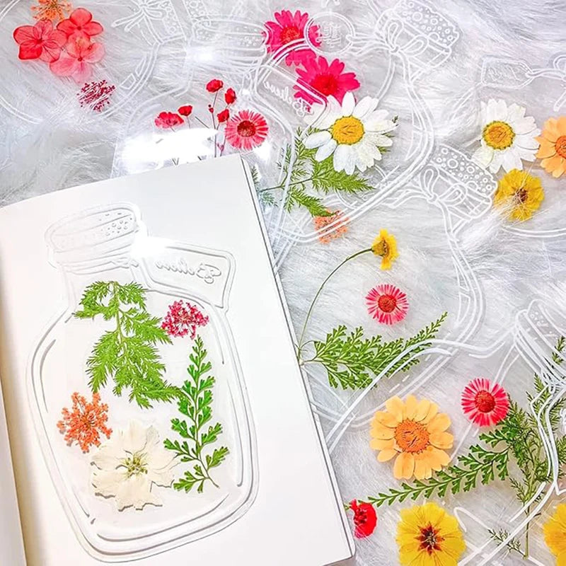 20pcs DIY handmade creative bookmarks, plant specimen collection cards, Carolfan transparent dried flower bookmarks Oasis Select