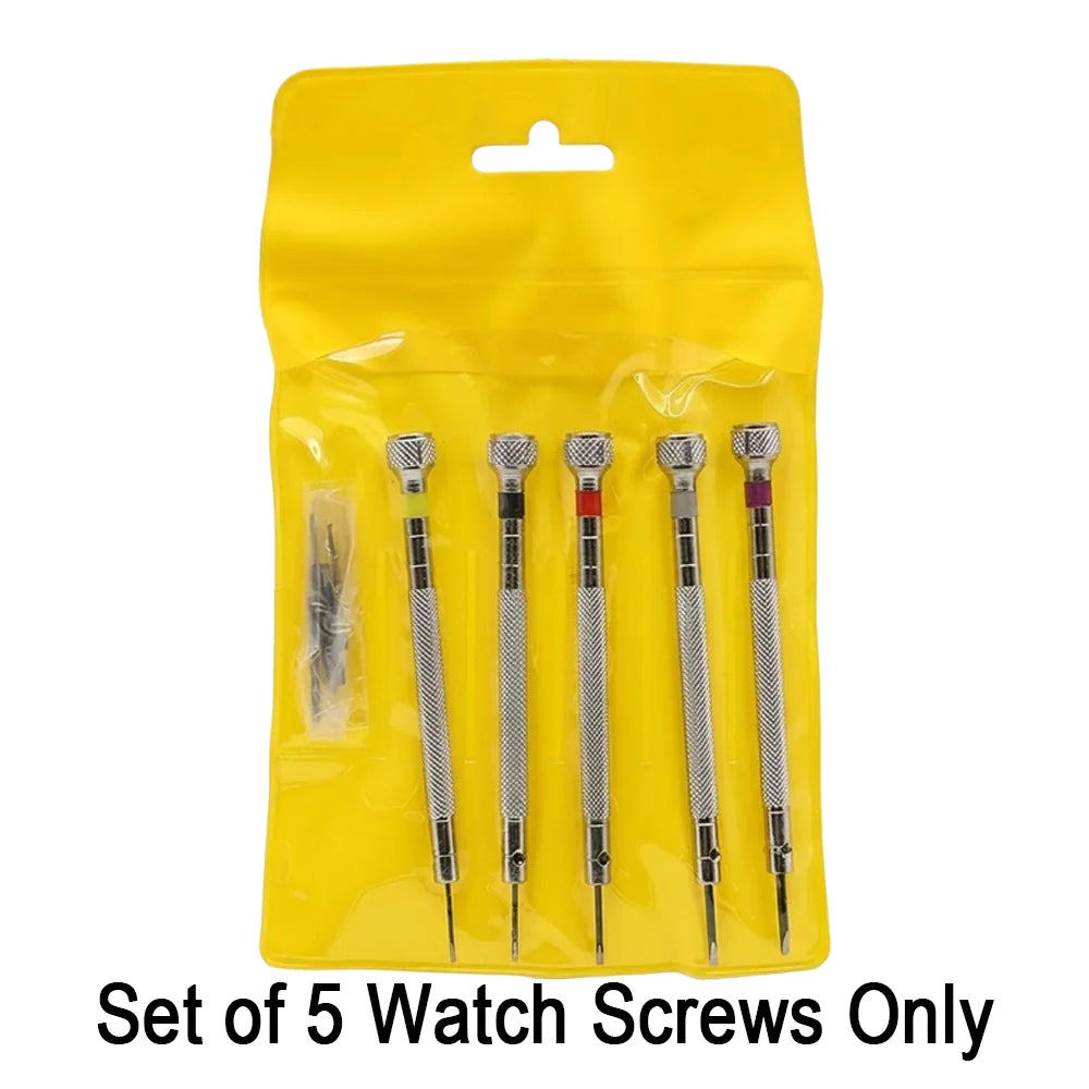 5Pcs Watch Repair Tool Kit & Precision Mechanical Watch Lubricant Oil Professional Clock Maintenance Set For Watchmakers DIY Fix Oasis Select CZ485-5PCS