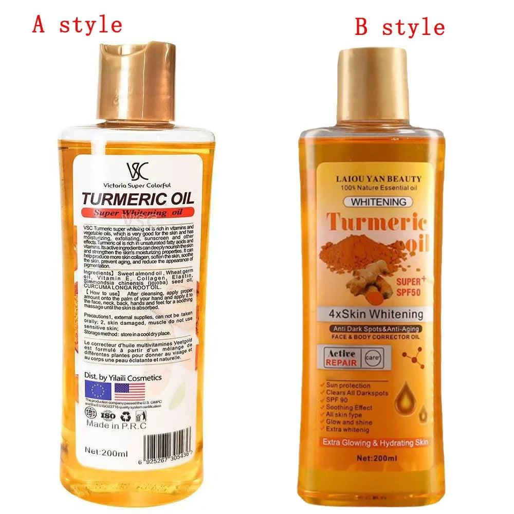 Turmeric Essential Oil 200ml – Face & Body Massage Moisturizer
