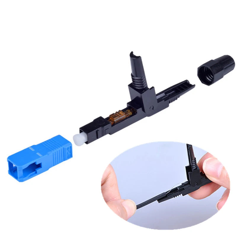 10pcs Single-Mode Fiber Optic SC/UPC Quick Fast Field Assembly Connector Cable Oasis Select