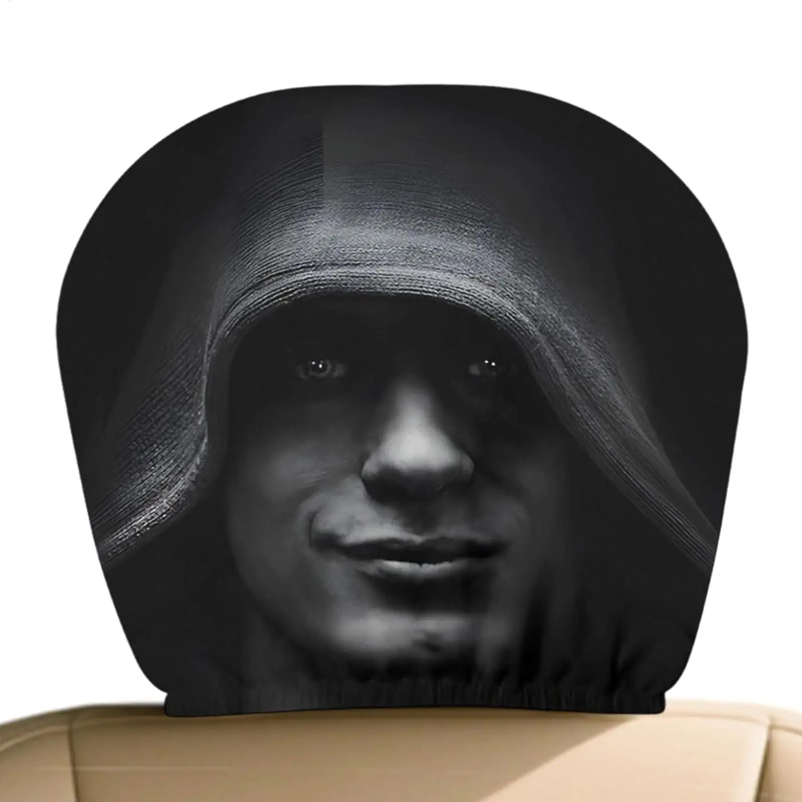 Car Headrest Cover Halloween Stretchy Head Rest Protector Mysterious Figure Pattern Headrest Cover for Automotive Vehicle SUV Oasis Select