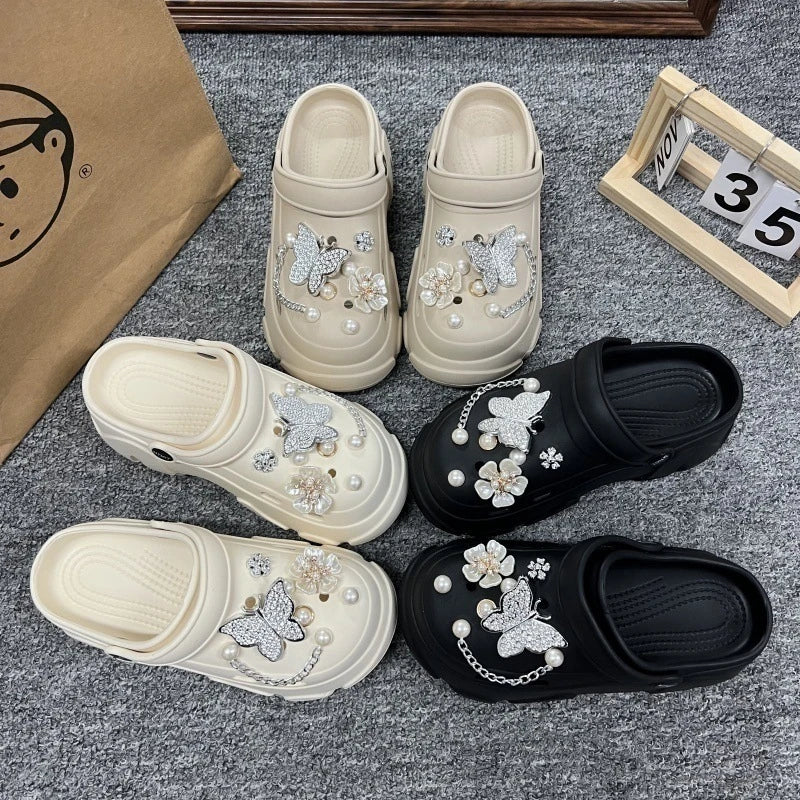 Butterfly Fashion Shoe Accessory Set, decorative shoe buckles, removable, suitable for sandals and flip-flops. Oasis Select