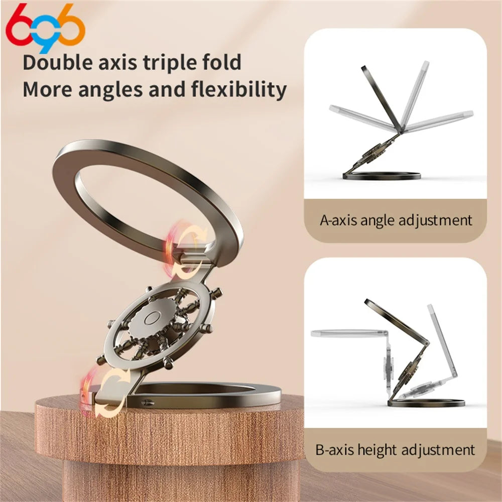 Finger Ring Bracket Decompression 360° Double-Sided Magnetic Rotate Gyroscope Phone Holder Grip For IPhone All Smartphone Stand Oasis Select