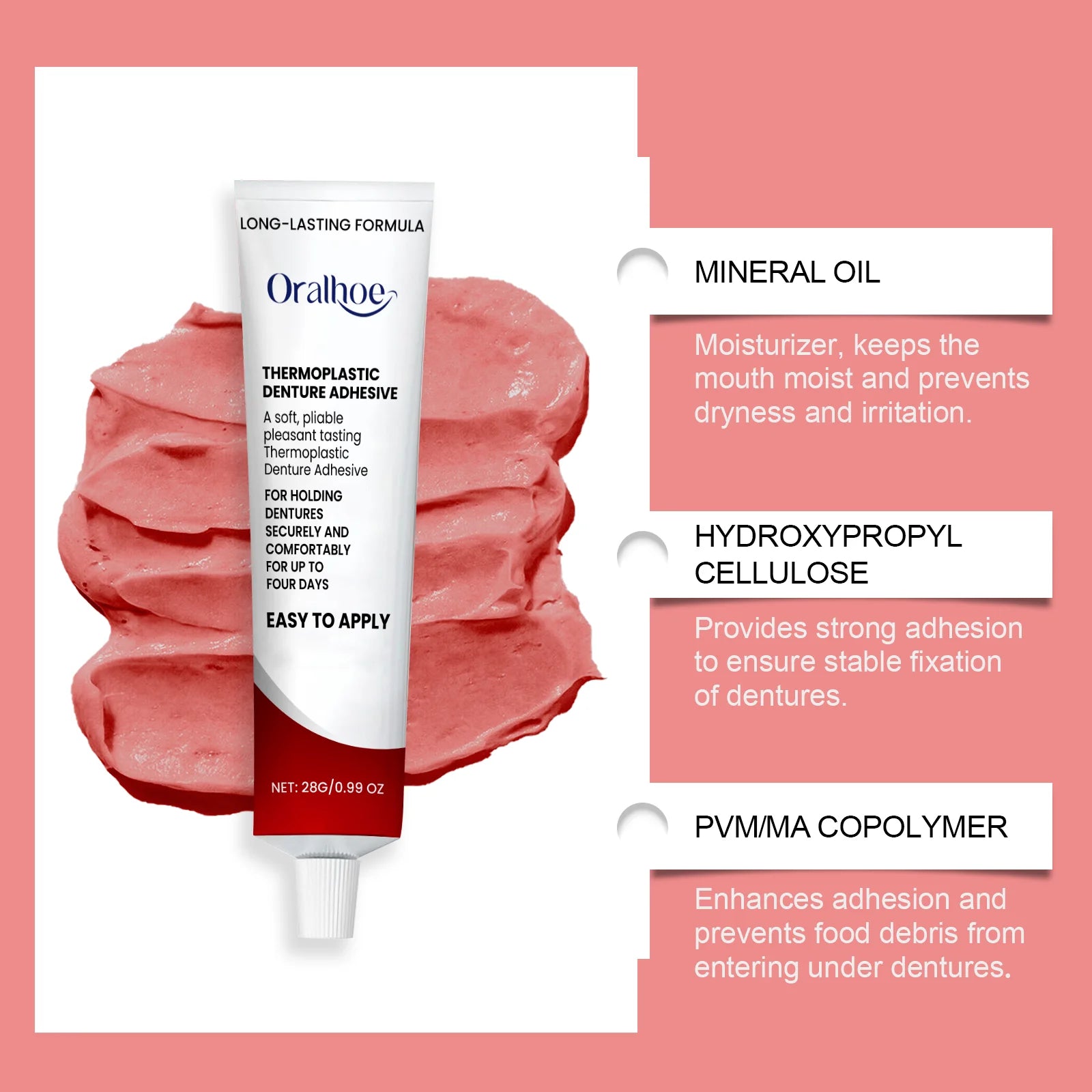 Comfort Denture Adhesives Glue Teeth Care Thermoplastic Denture Silicone Reline Kit Adhesive Cushion Friction Fixed Dentures Oasis Select