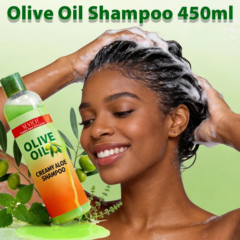 Olive Oil Shampoo 450ml Deep Cleansing Dandruff Removal Shampoo Oil Control Prevents Hair Breakage Scalp Cleansing Hair Care Oasis Select