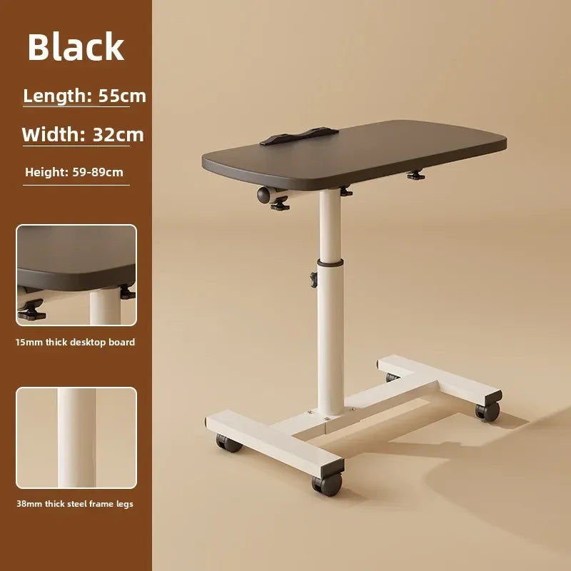 Multi-functional Household GoodsMovable Lifting Bedside Table, Living Room Sofa Side, Home Bedroom Computer Table Oasis Select Black A
