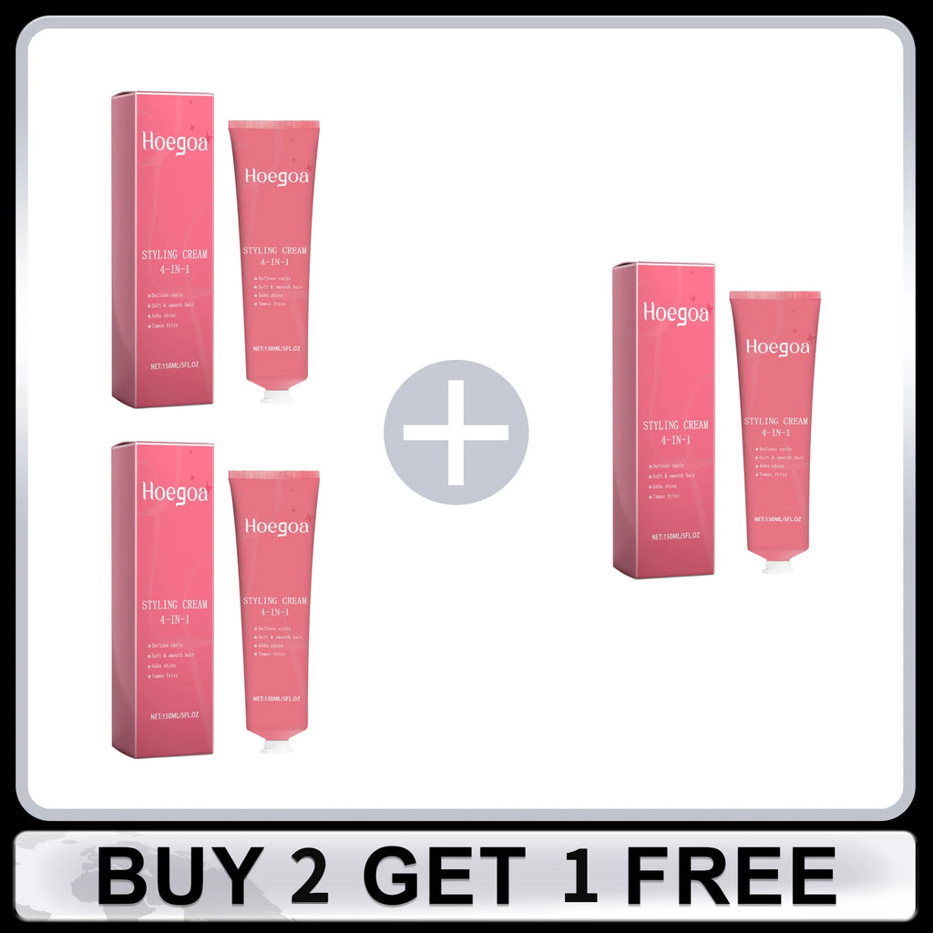 4 in 1 Hair Styling Cream Add Shine Soothing Frizz Define Curls Reducing Dry Edges Control Non Greasy Hair Shaping Cream Oasis Select Buy 2 Get 1 Free