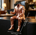Elegant Coffee Faceless Gentleman Edge Decor Man Sculpture Handcraft Boss Gifts Bookshelf Study Room Ornaments Office Desk Decor Oasis Select Coffee Elite Bronze