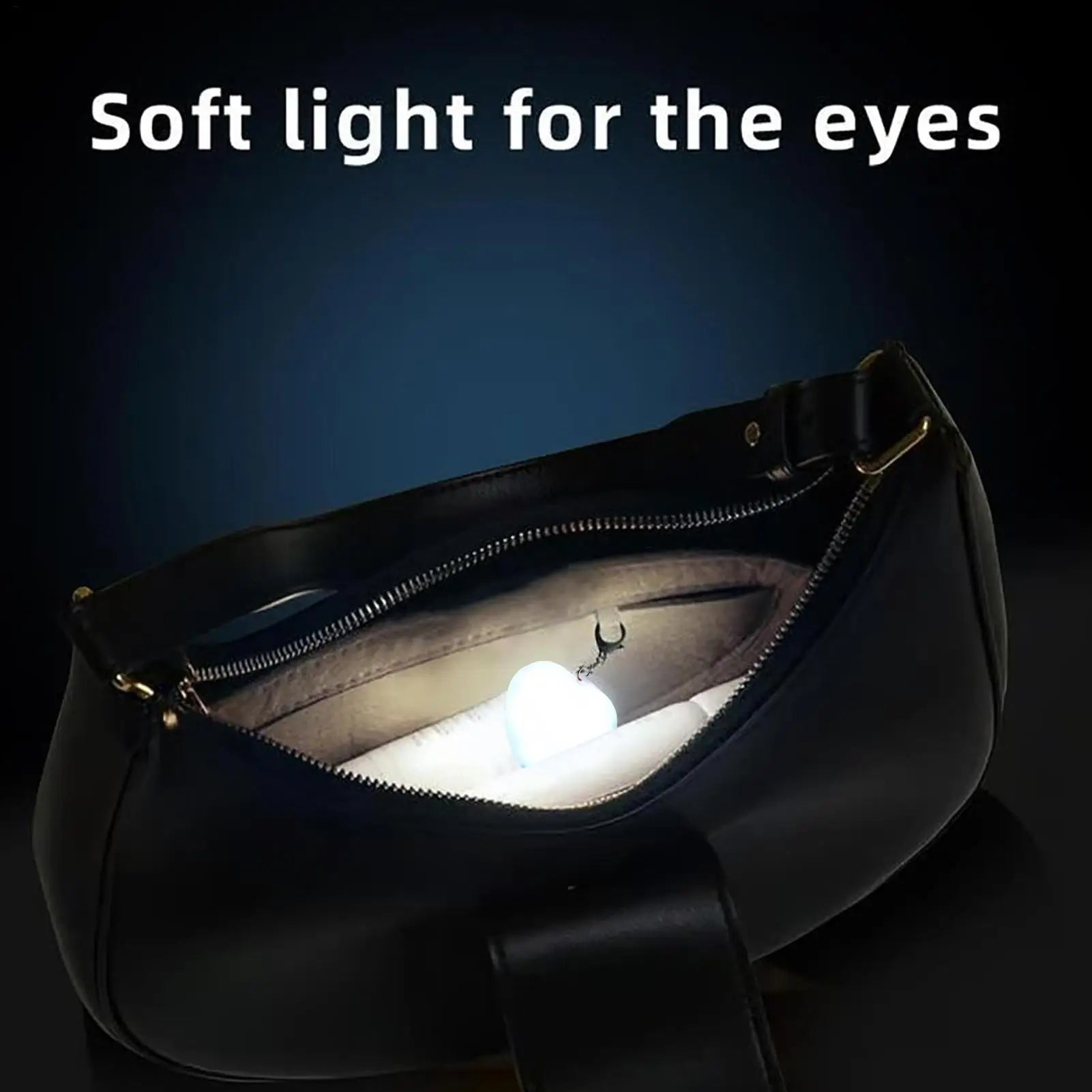 Travel Business Trip Purse Light Automatic Touch Sensor Heart Shaped LED Bag Light for Handbag Gift for Girlfriend Daughter Oasis Select