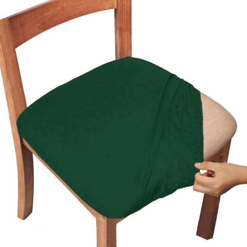 Dining Room Chair Cover Seat Covers Spandex 13solid Colors Removable Washable Elastic Cushion Covers For Home Oasis Select